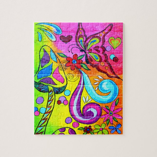 groovy psychedelic magic mushrooms puzzle (Vertical)
