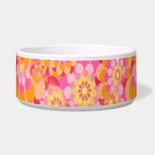 Groovy Psychedelic Pink Orange Hippy Flower