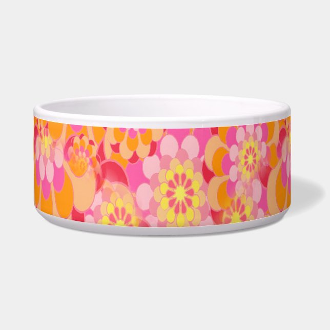 Groovy Psychedelic Pink Orange Hippy Flower (Front)