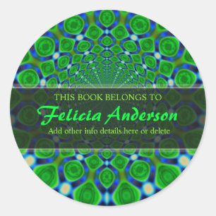 Groovy Psychedelic Trippy Art Book Label Stickers