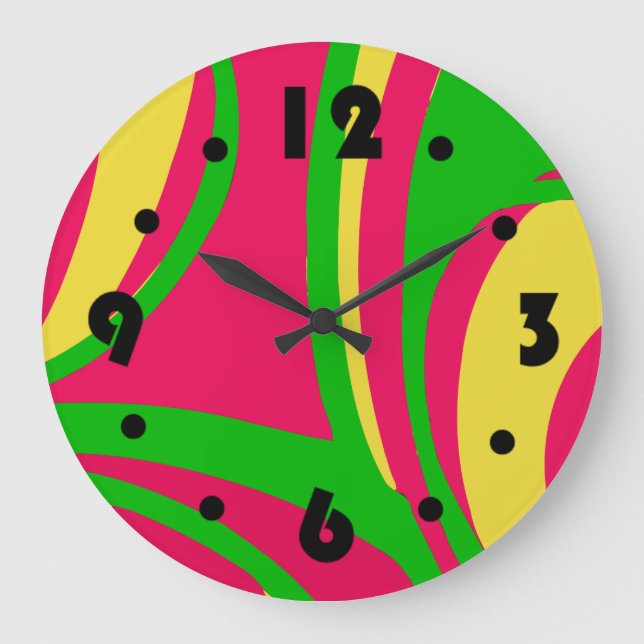 Groovy Psychedelic Wall Clock (Front)
