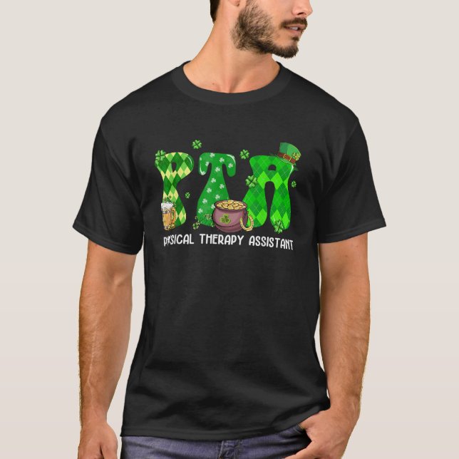 Groovy PTA Physical Therapy Assistant St Patrick s T-Shirt (Front)