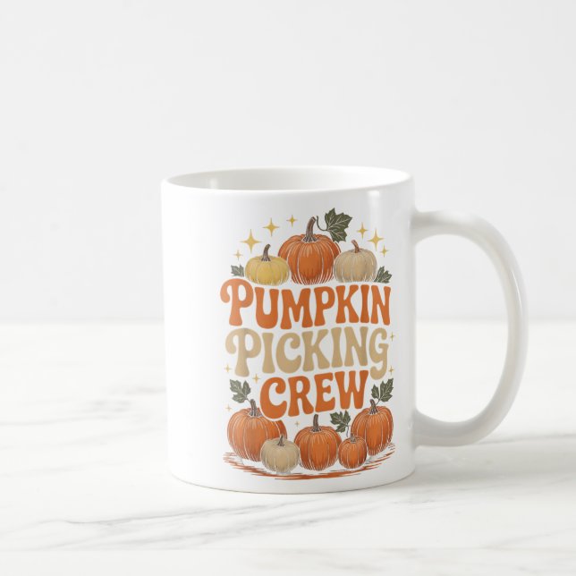 Groovy Pumpkin Cking Crew Matching Family Autumn F Coffee Mug (Right)