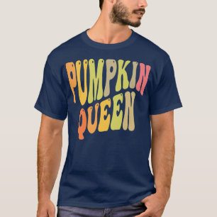 Groovy PUMPKIN QUEEN Halloween Carver Lady Fall Ca T-Shirt
