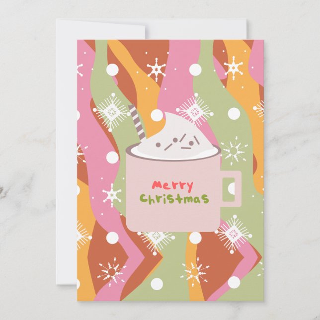 Groovy Pumpkin Spice Campfire Mug  Card (Front)