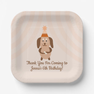 Groovy Puppy Birthday Party  Paper Plate