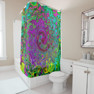 Groovy Purple Abstract Retro Liquid Swirl