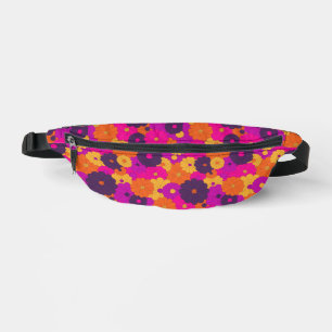 Groovy Purple and Pink Hippie Flower Power Fanny Pack