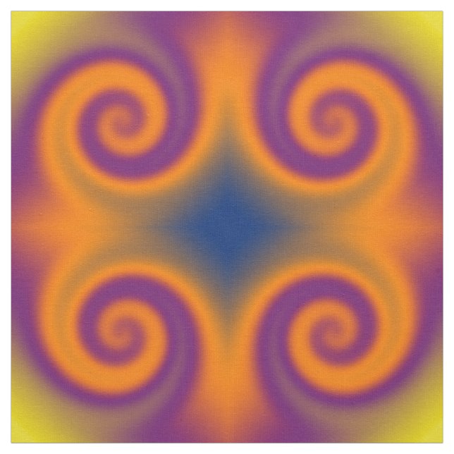 Groovy Purple Orange Fabric (Swatch)