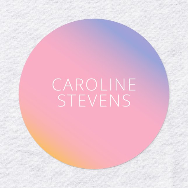 Groovy Purple Pink Gradient | Personalized Name (Design 1)