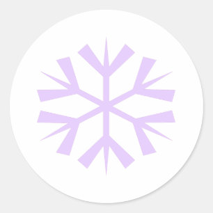Groovy Purple Snowflake Classic Round Sticker