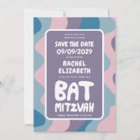 Groovy Purple Waves Custom Bat Bar Bnai Mitzvah