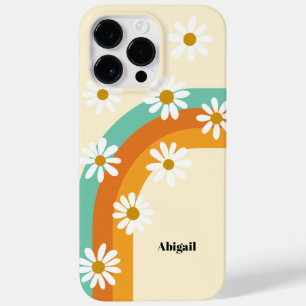 Groovy Rainbow 1970s Style Boho Daisy Personalized Case-Mate iPhone 14 Pro Max Case