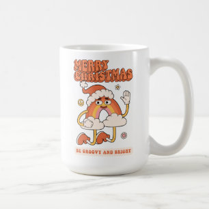 Groovy Rainbow Christmas - Be Bright and Merry Coffee Mug