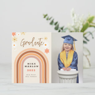 Groovy Rainbow Graduation Announcement