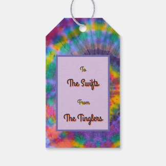 Groovy Rainbow Tie-dye  Gift Tags