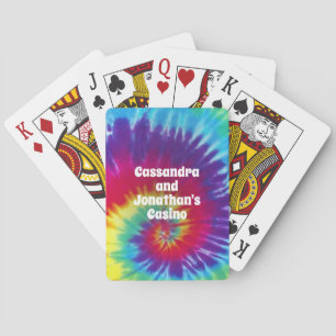 Groovy Rainbow Tie-Dye Hippie Playing Cards