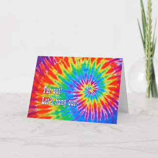 Groovy Rainbow Tie-Dye Party Invitation