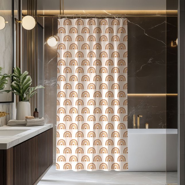 Groovy Rainbows Curtain Terracotta Copper Style (Groovy Rainbows Curtain Terracotta Copper Style)