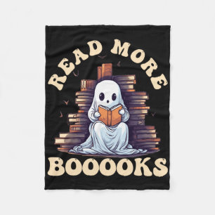 Groovy Read More Books Cute Ghost Funny Teacher Ha Fleece Blanket