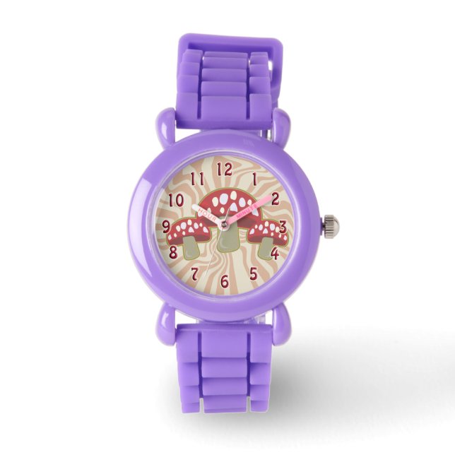 Groovy Red Mushrooms Watch (Front)