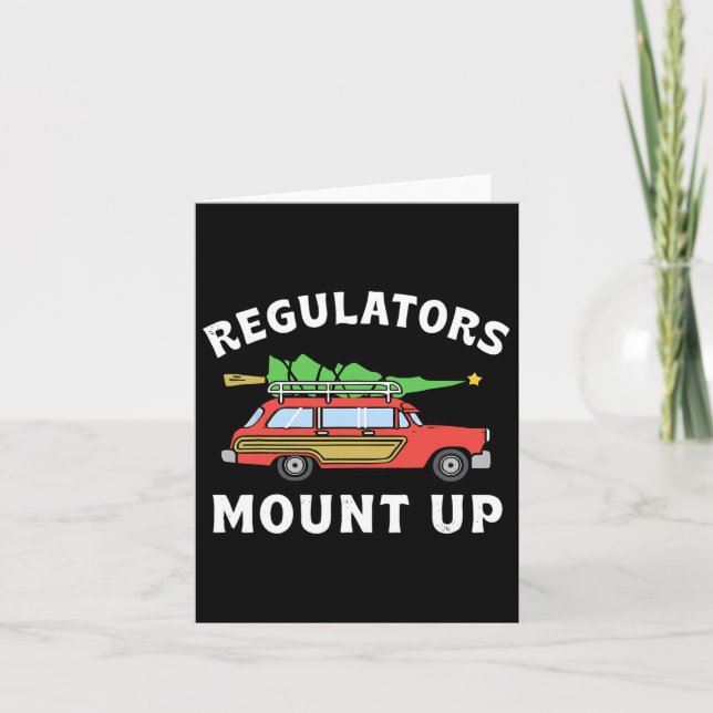 Groovy Regulators Mount Up Christmas Tree Red Truc Card (Front)