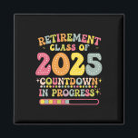 Groovy Retirement Cl Of 2025 Teacher Countdown Loa Magnet<br><div class="desc">Groovy Retirement Cl Of 2025 Teacher Countdown Loading</div>