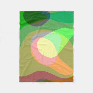 Groovy Retro Abstract Art 710 Fleece Blanket