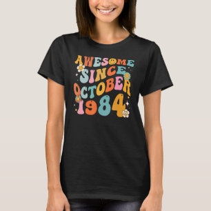 Groovy Retro Awesome Since 1984 38 Years Old 38th  T-Shirt