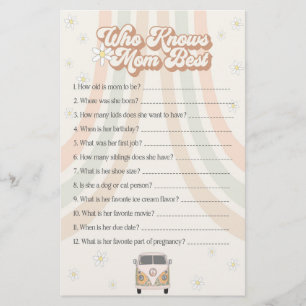 groovy retro baby shower who knows mom best game 