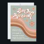 Groovy Retro Bat Mitzvah Invitation<br><div class="desc">Can be customized to suit your needs.

// Looking for matching or complementary items? Other stationery from the set available in the ‘collections’ section of my store.

// Need help customizing your design? Got other ideas? Feel free to contact me (Zoe) directly.</div>
