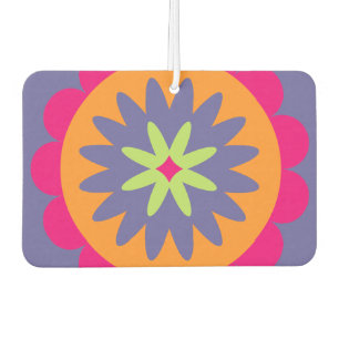 Groovy Retro Botanical Pattern Artwork Air Freshener