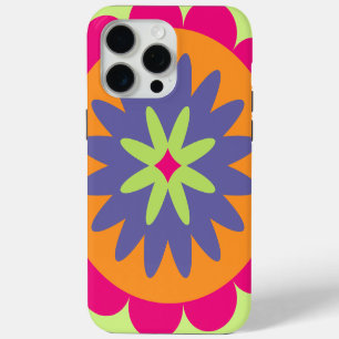 Groovy Retro Botanical Pattern Artwork iPhone 15 Pro Max Case