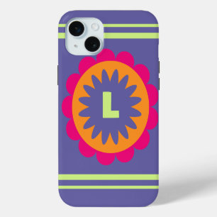 Groovy Retro Botanical Pattern Artwork iPhone 15 Mini Case