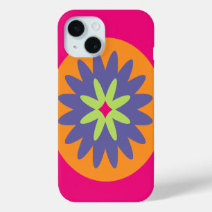 Groovy Retro Botanical Pattern Artwork iPhone 15 Case