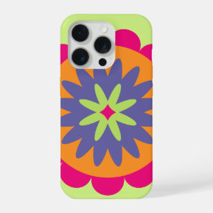 Groovy Retro Botanical Pattern Artwork iPhone 15 Pro Case