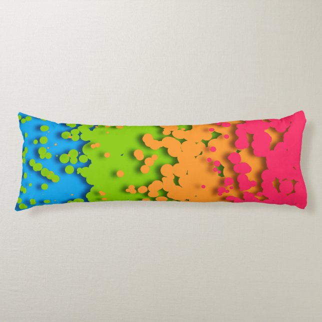 Groovy Retro Bubbly Trippy Funky Panromantic Pride Body Pillow (Front)