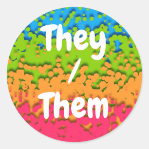 Groovy Retro Bubbly Trippy Funky Panromantic Pride Classic Round Sticker