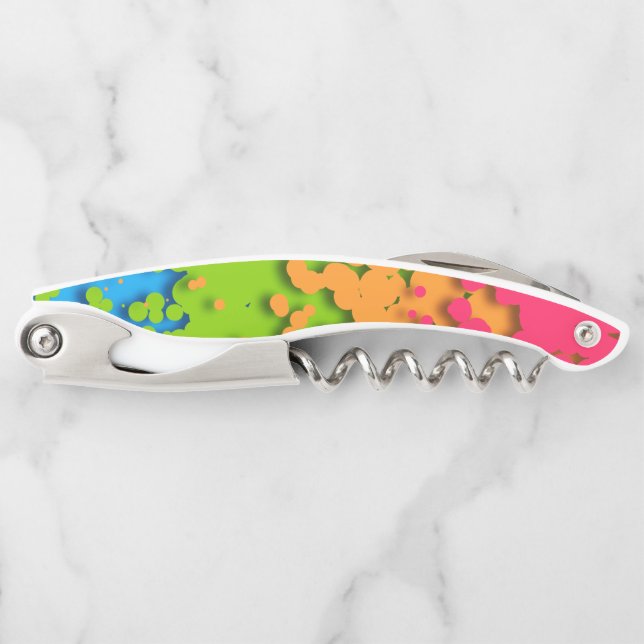 Groovy Retro Bubbly Trippy Funky Panromantic Pride Corkscrew (Front)