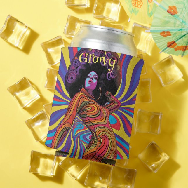 Groovy Retro Can Cooler (In Situ Summer)