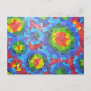Groovy Retro Crystallized Circles Postcard