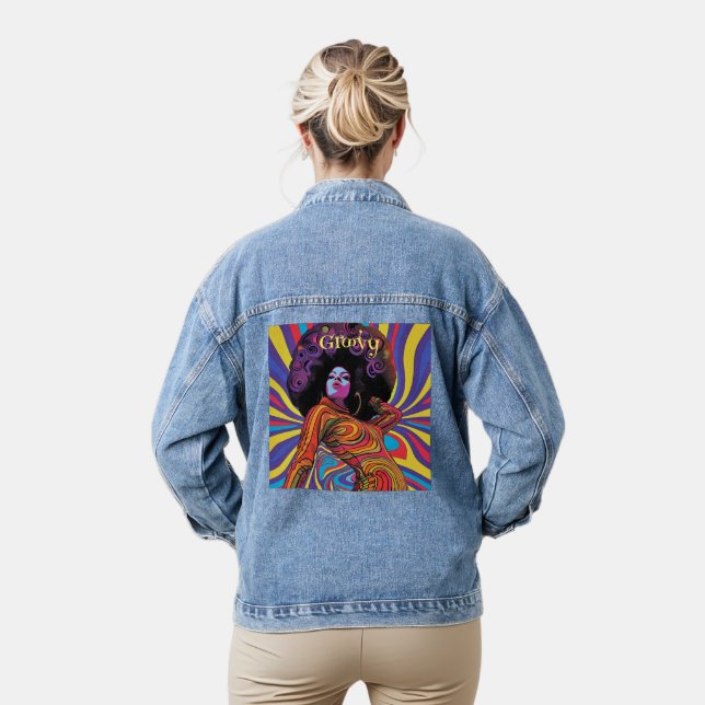 Groovy Retro Denim Jacket (Model)