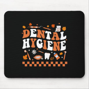Groovy Retro Dental Hygiene Hygienist Dentist Fall Mouse Pad