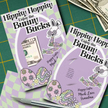 Groovy Retro Easter Card Money Holder