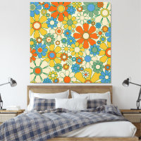 Groovy Retro Floral 60s 70s Pattern
