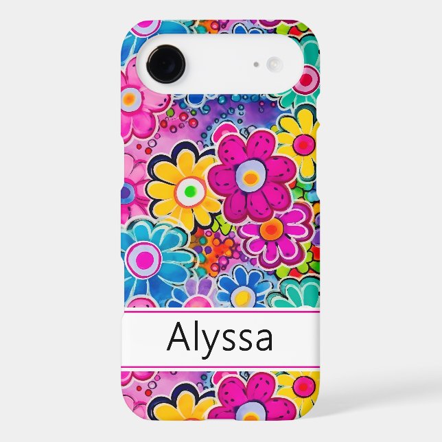 Groovy Retro Floral Personalized (Back)