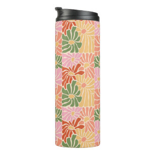 Groovy Retro Floral  Thermal Tumbler
