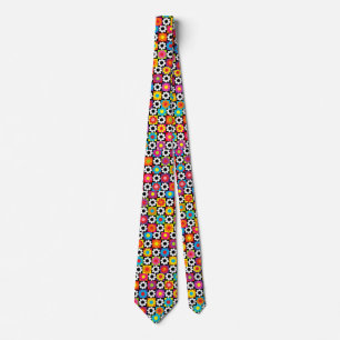 Groovy Retro Flower Power Tie
