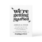 Groovy Retro Font Wedding Invitation