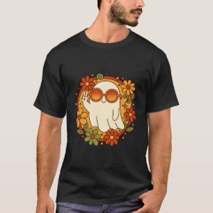 Groovy Retro Ghost Halloween T-Shirt